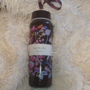Vera Bradley Black Floral Water Bottle